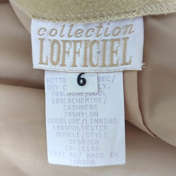 L'Officiel 80's Vintage Wool & Cashmere Blend High Waisted Mini Skirt Pear 6 - Picture 9 of 11